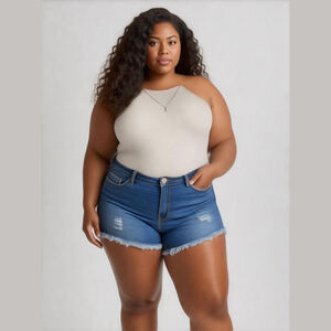 Ava & Viv 26W Distressed Denim Cutoff Shorts NWT